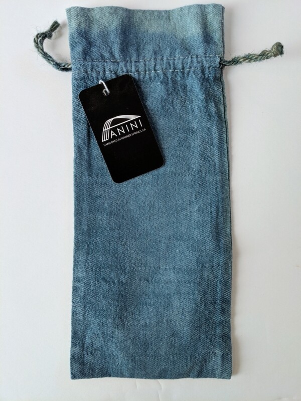 NATURAL DYE - LINEN GIFT BAG - INDIGO LIGHT