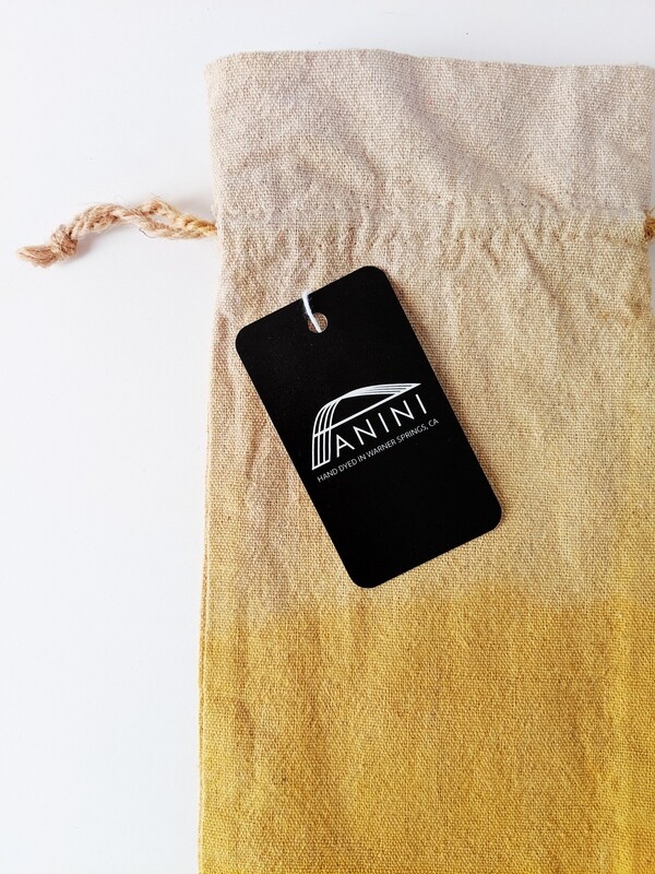 NATURAL DYE - LINEN GIFT BAG - OMBRE&#39; YELLOW