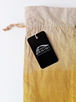 NATURAL DYE - LINEN GIFT BAG - OMBRE&#39; YELLOW