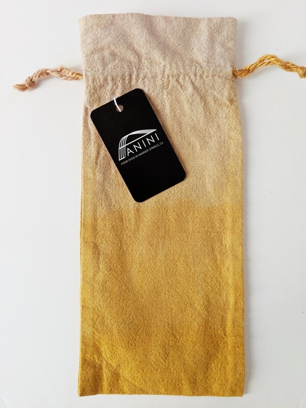 NATURAL DYE - LINEN GIFT BAG - OMBRE' YELLOW