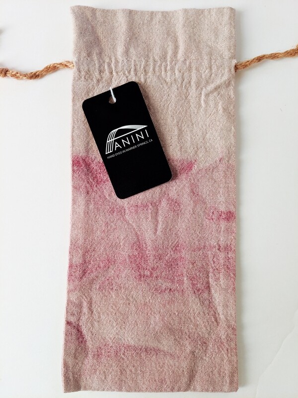NATURAL DYE - LINEN GIFT BAG - OMBRE' PINK