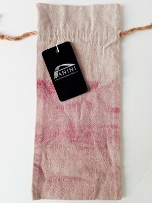 NATURAL DYE - LINEN GIFT BAG - OMBRE' PINK