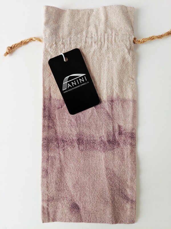 NATURAL DYE - LINEN GIFT BAG - OMBRE' PURPLE