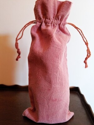 NATURAL DYE - LINEN GIFT BAG - PINK