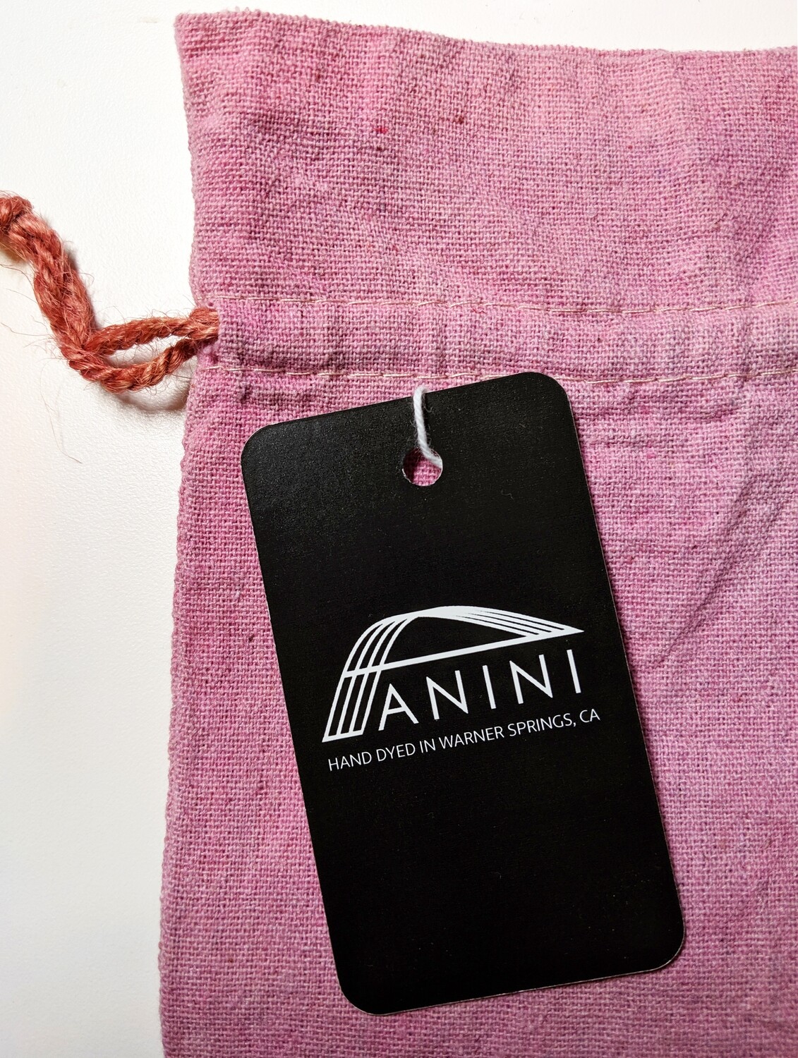 NATURAL DYE - LINEN GIFT BAG - PINK