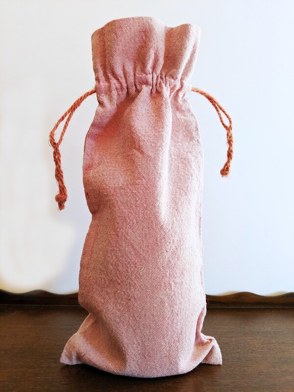 NATURAL DYE - LINEN GIFT BAG - PASTEL PINK