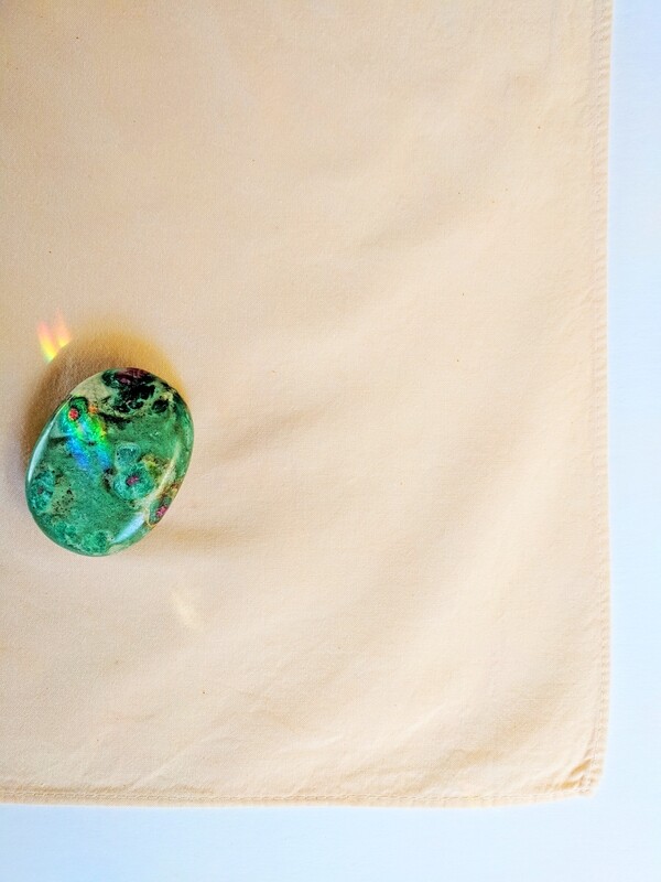 NATURAL DYE - COTTON SQUARE - PALE PEACH