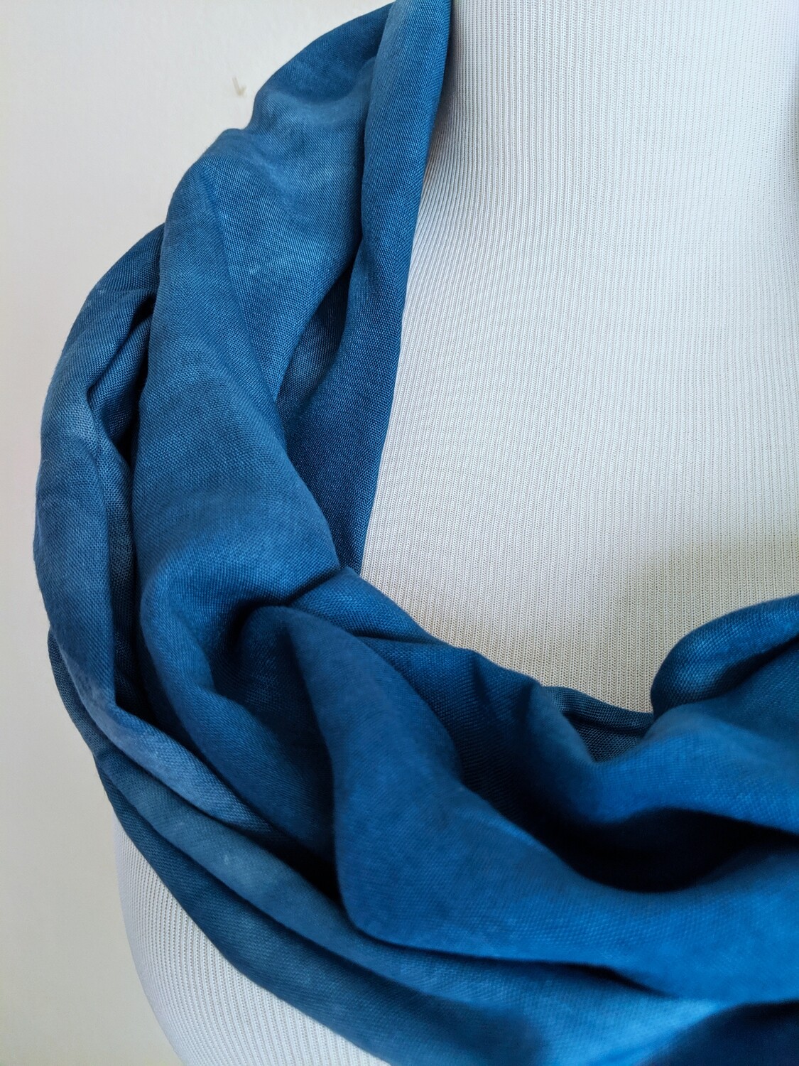 INFINITY SCARF - NATURAL DYE - INDIGO DENIM