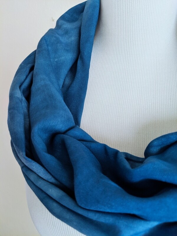 INFINITY SCARF - NATURAL DYE - INDIGO DENIM
