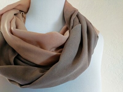 INFINITY SCARF - NATURAL DYE - CARAMEL + CHOCOLATE