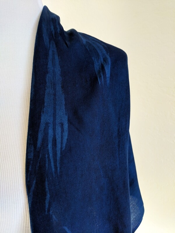 INFINITY SCARF - NATURAL DYE - INDIGO DEEP