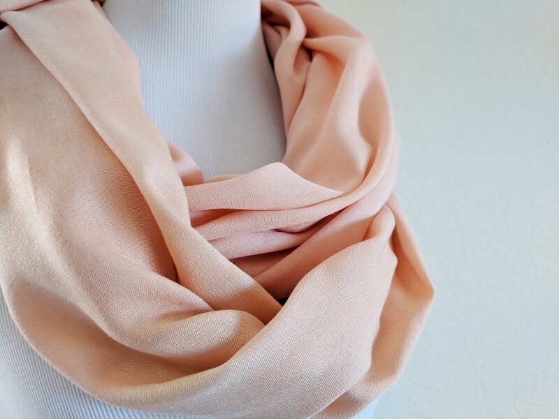 INFINITY SCARF - NATURAL DYE - PEACH SUNRISE