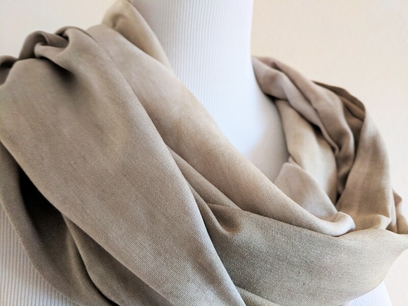 INFINITY SCARF - NATURAL DYE - EARTH TAN