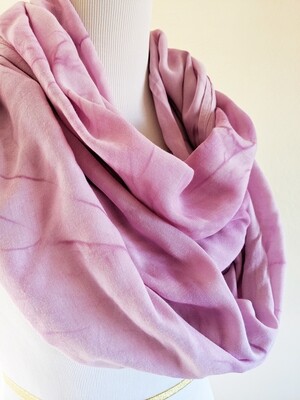 INFINITY SCARF - NATURAL DYE - LILAC SWIRL