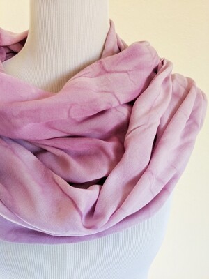 INFINITY SCARF - NATURAL DYE - LILAC SWIRL