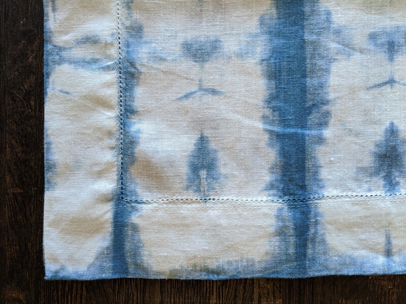 NATURAL DYE - SET OF 2 INDIGO LINEN NAPKINS - BAMBOO