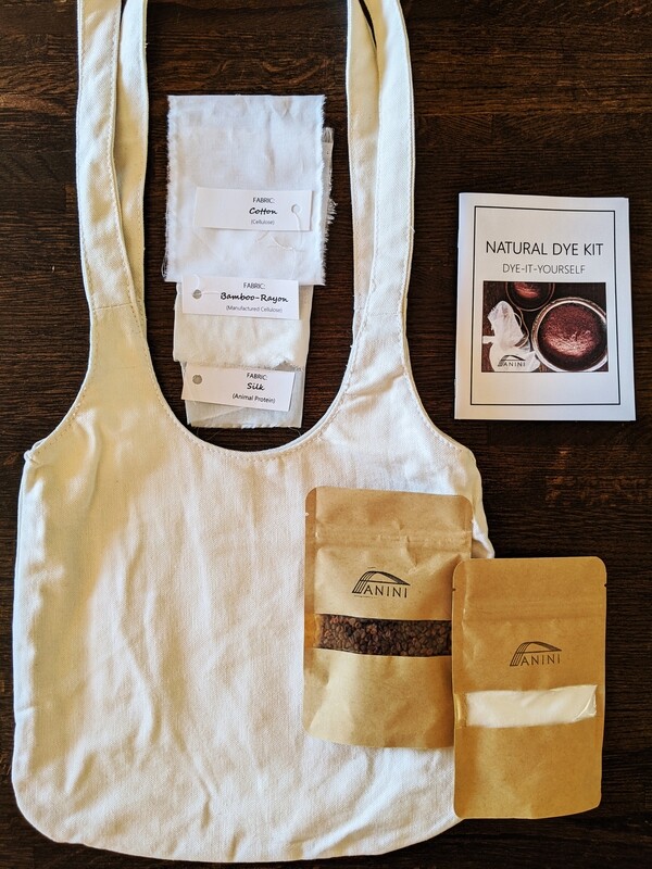 NATURAL DYE KIT - DYE-IT-YOURSELF - 100% Cotton Canvas Purse