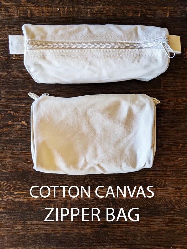 COTTON CANVAS ZIPPER POUCH