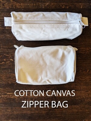 COTTON CANVAS ZIPPER POUCH