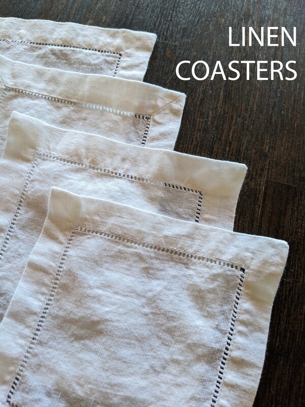 LINEN COASTERS -   SET OF 4