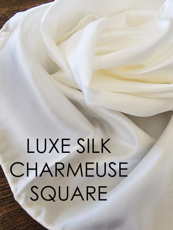 IMPERFECT | SILK CHARMEUSE SQUARE | 22"