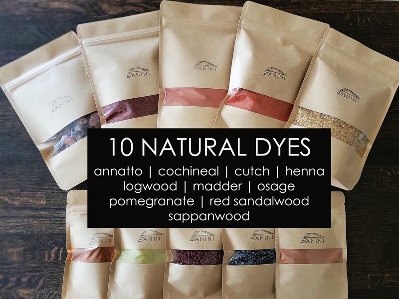 INTRODUCTION TO NATURAL DYE - MORDANT + 10 DYES + eBOOK BUNDLE