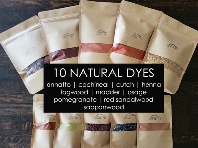 INTRODUCTION TO NATURAL DYE - MORDANT + 10 DYES + eBOOK BUNDLE