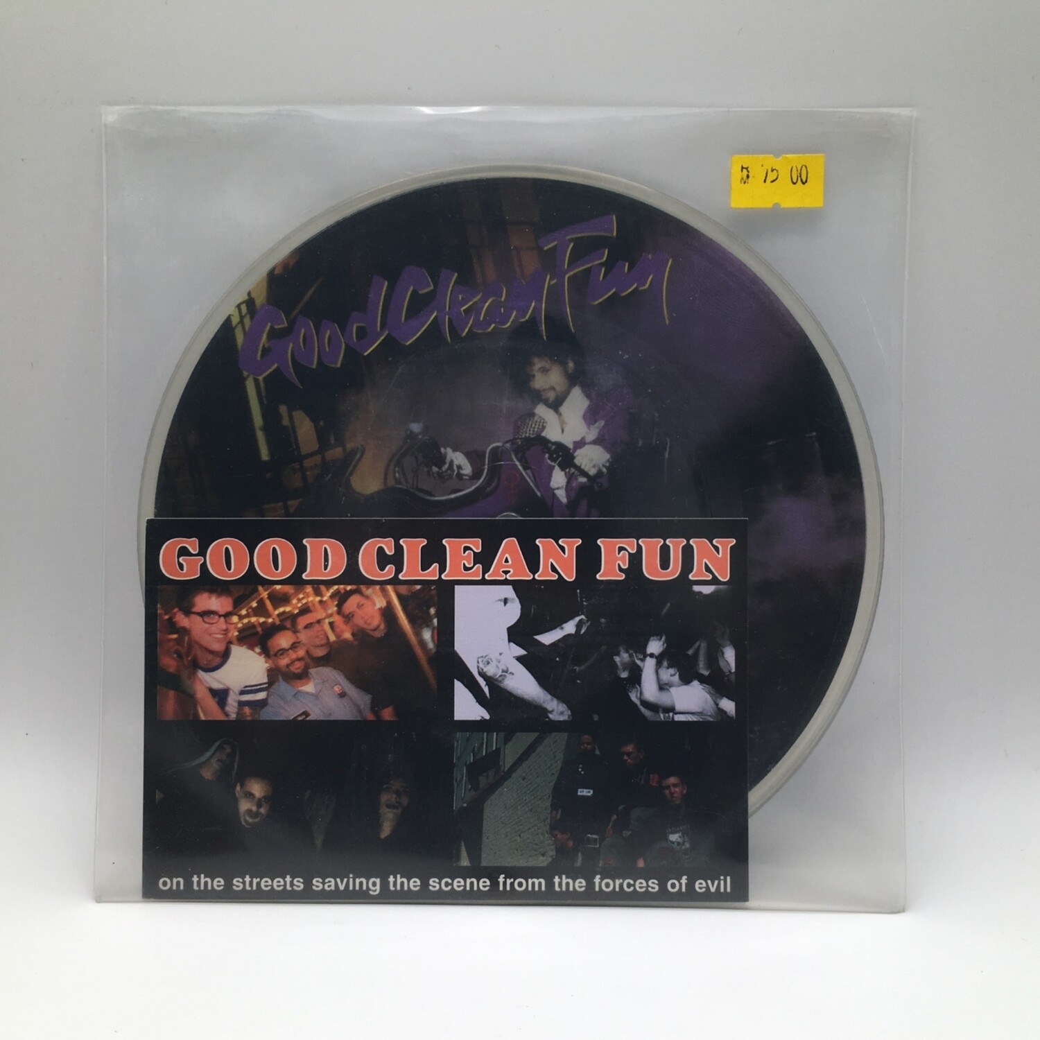 GOOD CLEAN FUN -ON THE STREETS SAVING THE SCENE FROM THE FORCE OF EVIL- 7 INCH (PIC DISC)