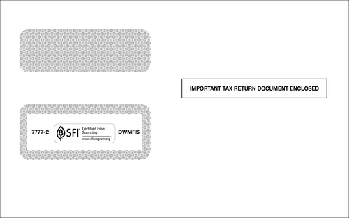 1099 Self-Seal Double Window Envelope #7777-2 (Set of 100)