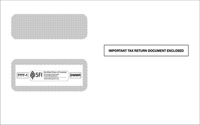 1095C 2-Up Double Window Envelope #7777-1 (Set of 100)