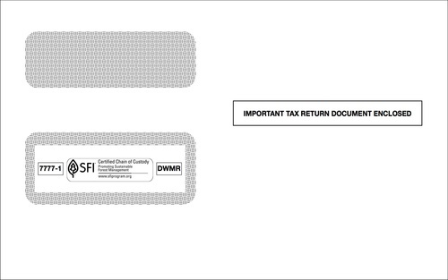 1099 2-Up Double Window Envelope #7777-1 (Set of 100)