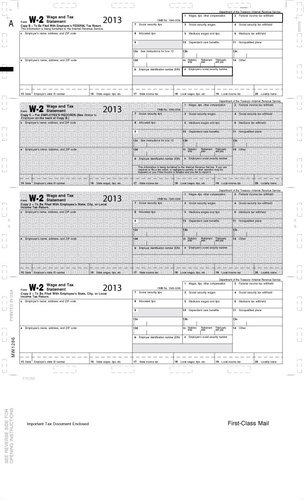 Z-Fold W-2 Form #5228 (Pk. of 500 Forms)