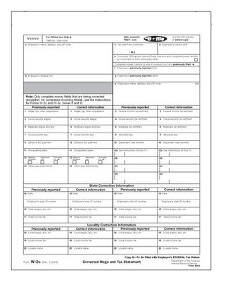 W-2C Form #5314 SSA Copy B (Pkg. of 100 Forms)