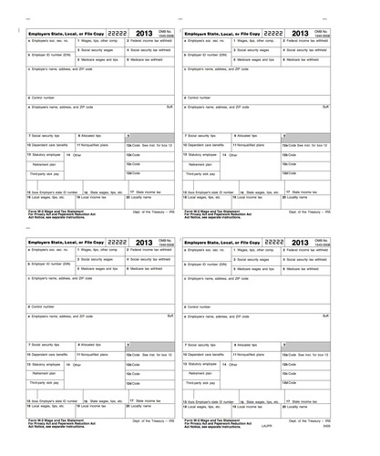 W-2 Form #5405 (Pkg. of 100 Forms) W-2 Form #5405 (Pkg. of 100 Forms)