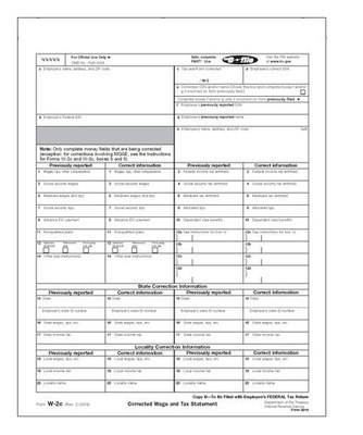 W-2C Form #5314 SSA Copy B (Pkg. of 100 Forms) W-2C Form #5314 SSA Copy B (Pkg. of 100 Forms)