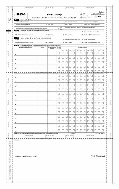 EZ Fold Pressure Seal ACA 1095B Form (Pk. of 500 Forms) EZ Fold Pressure Seal ACA 1095B Form (Pk. of 500 Forms)