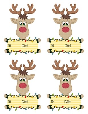 Reindeer To/From Tags