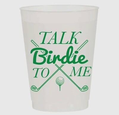 Talk Birdie To Me Frosted Cups- set of 10