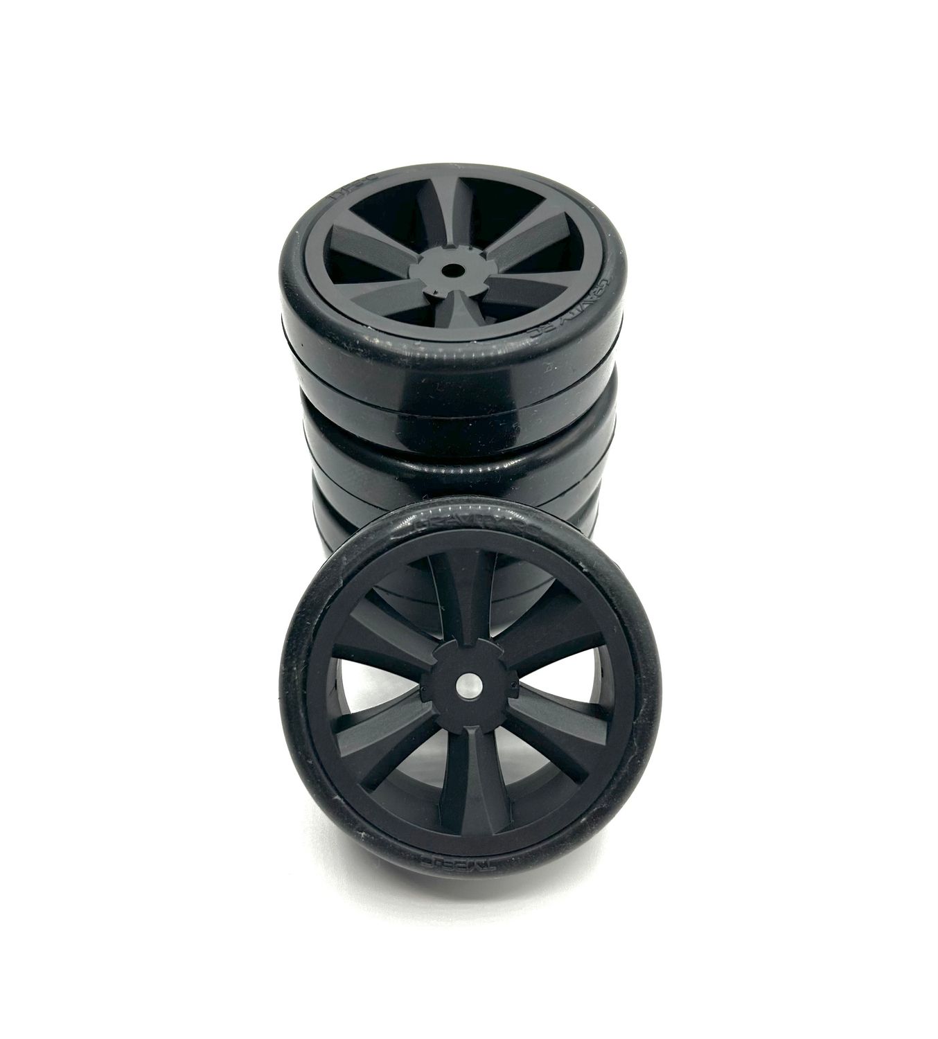 G-SPEC Type C Rubber touring car tires , Gravity RC Edge wheel, Black (4) GOLD COMPOUND