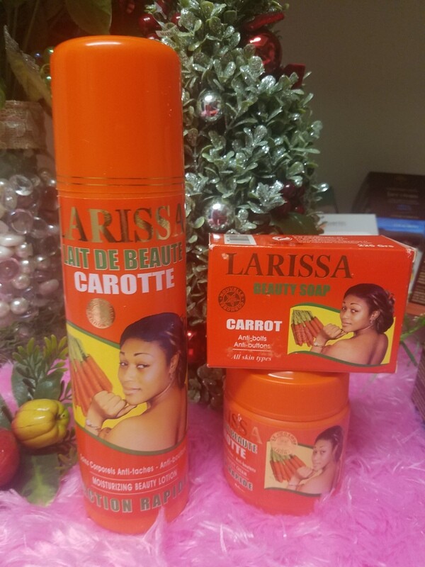 Larissa Carotte Moisturing Body Milk 500ml Plus Moisturizing Beauty Cream 250g and Soap Three Pieces Set