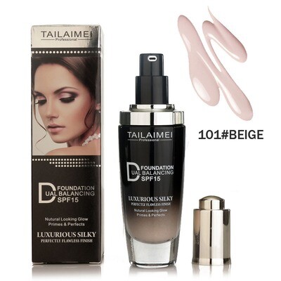 Professional Face Bases Natural Brighten Cream Long Lasting Sun Block SPF15 Face Whitening Liquid Foundation Cream Makeup