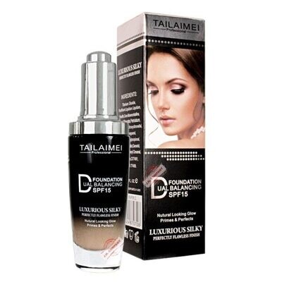 Professional Face Bases Natural Brighten Cream Long Lasting Sun Block SPF15 Face Whitening Liquid Foundation Cream Makeup
