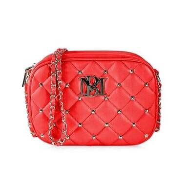 Badgley Mischka Red Stud Camera Bag