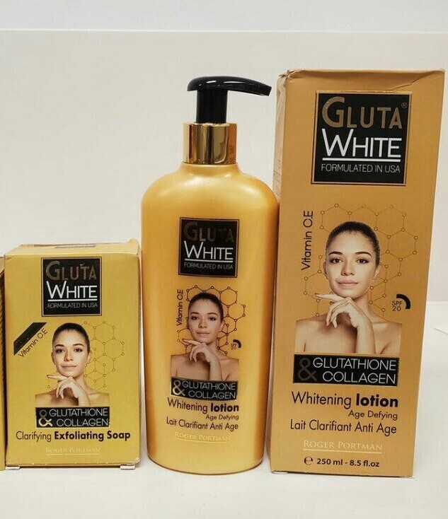 Gluta White Age Defying Lotion With Glutathione & Collagen and Soap