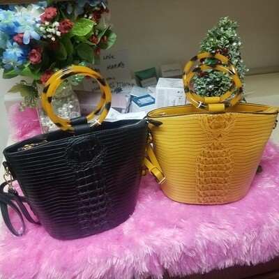 Alyssacroc &amp; ostrich hand bag
