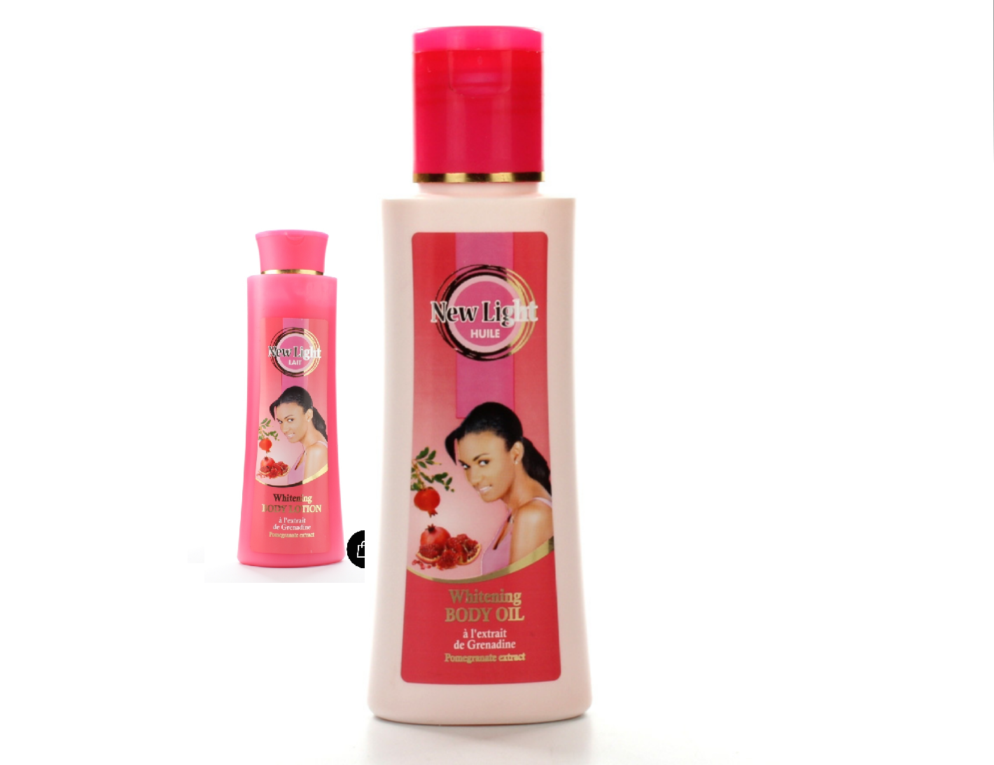 New Light Whitening Body Lotion with Pomegranate 400ml+oil 100ml(2Pieces set