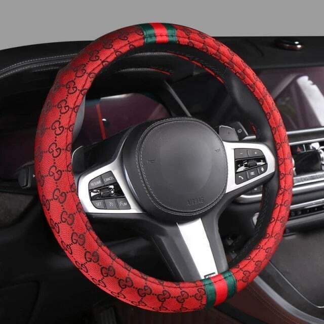 Gold Car Steering Wheel Cover Four Seasons Universal Personality Fashion Non-Slip Linen Material car Accessory
