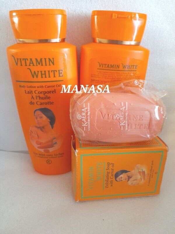 Vitamin White Body Milk With Carrot Oil 450ml and Soap