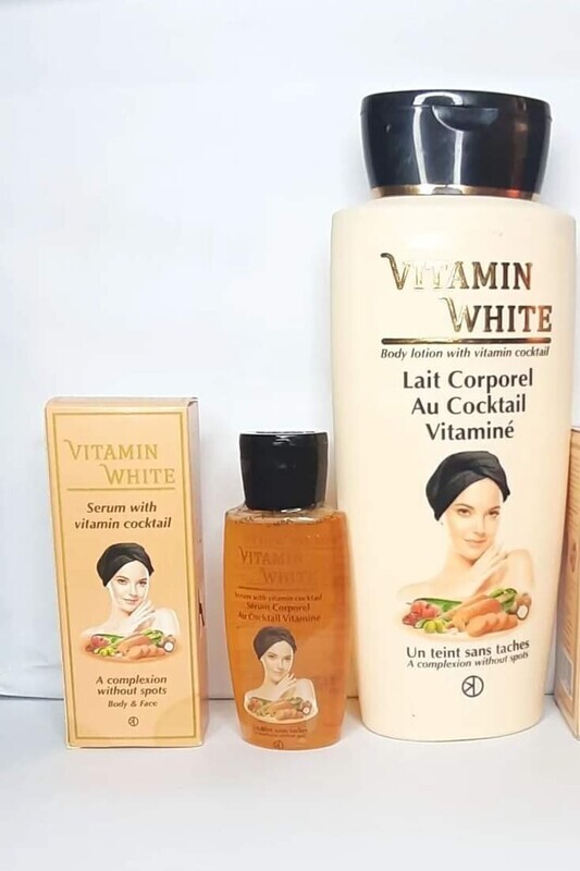 Vitamin White Body Lotion With Vitamin Cocktail 450 Ml and Serum 50ml