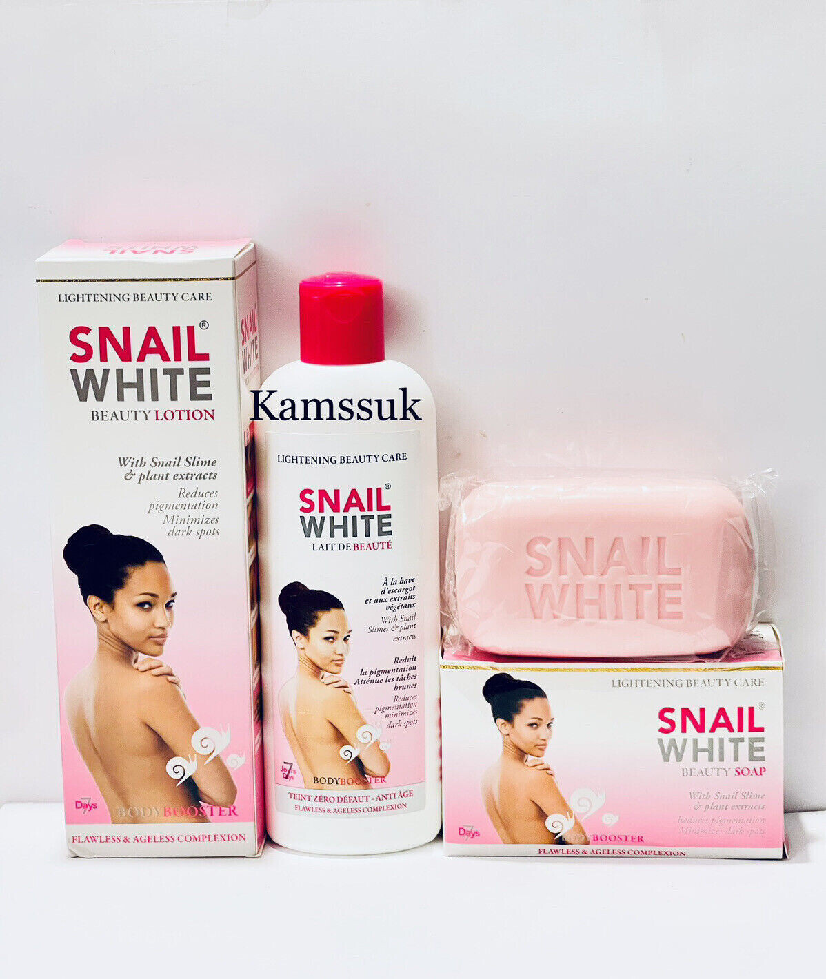Snail White Beauty Body Lightening( Set Of 2) Lotion and Soap